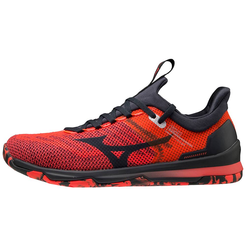 Mens Mizuno TC-11 Training Shoes Red/Black Philippines (GMXRSA596)